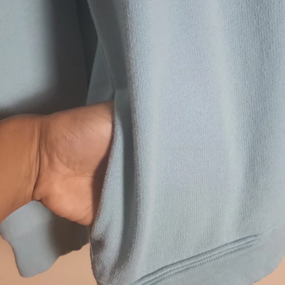 Victoria's Secret PINK Light Blue Pullover Hoodie w/ Pockets - Picture 2 of 8